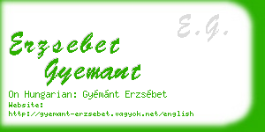 erzsebet gyemant business card